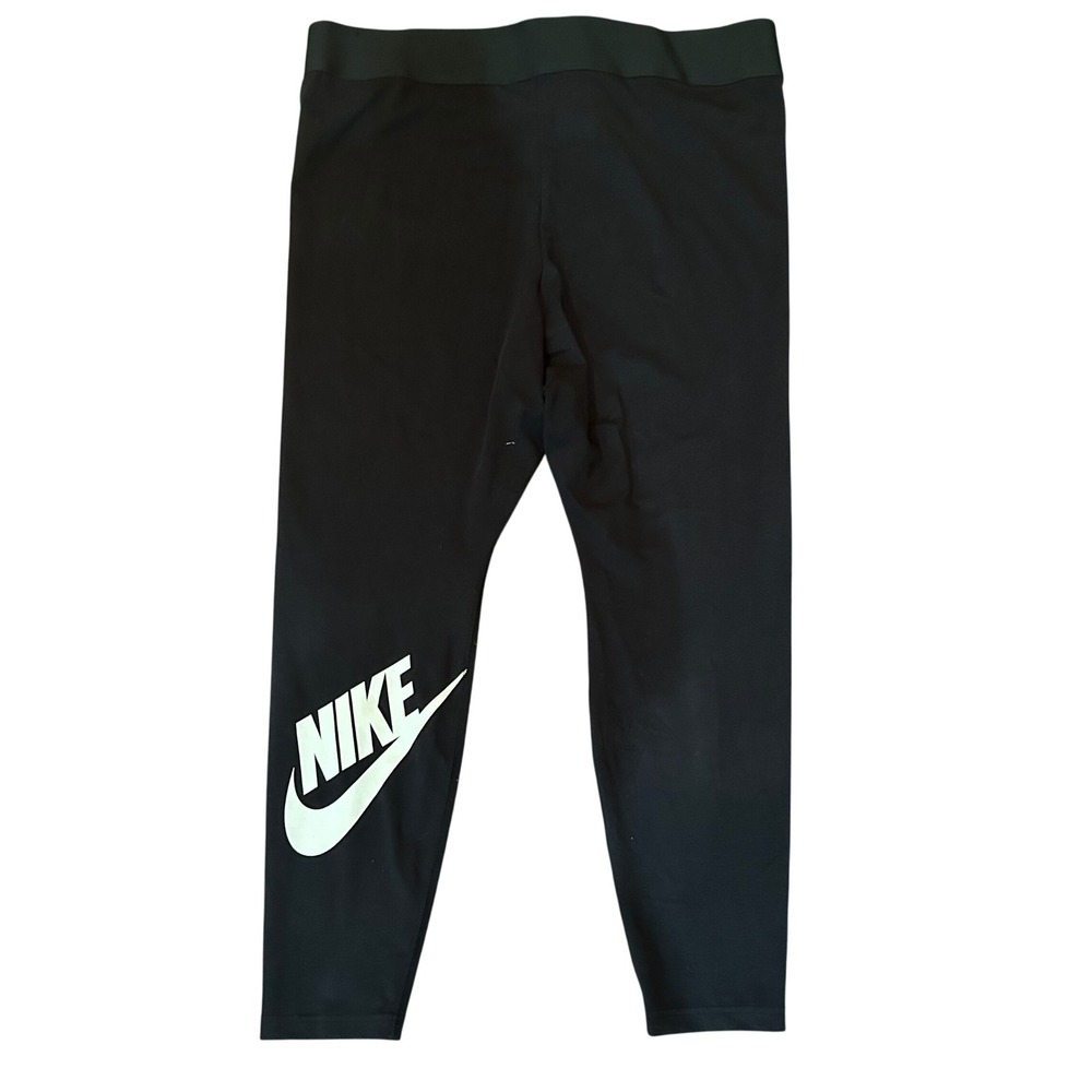 Nike Leggings Womens Black High Waisted Futura Graphic Logo Pants 2X